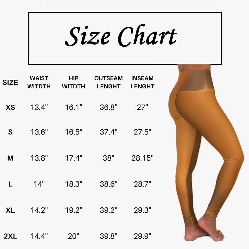 High Waist Yoga Leggings Vibrant Gradient Colored - Brown