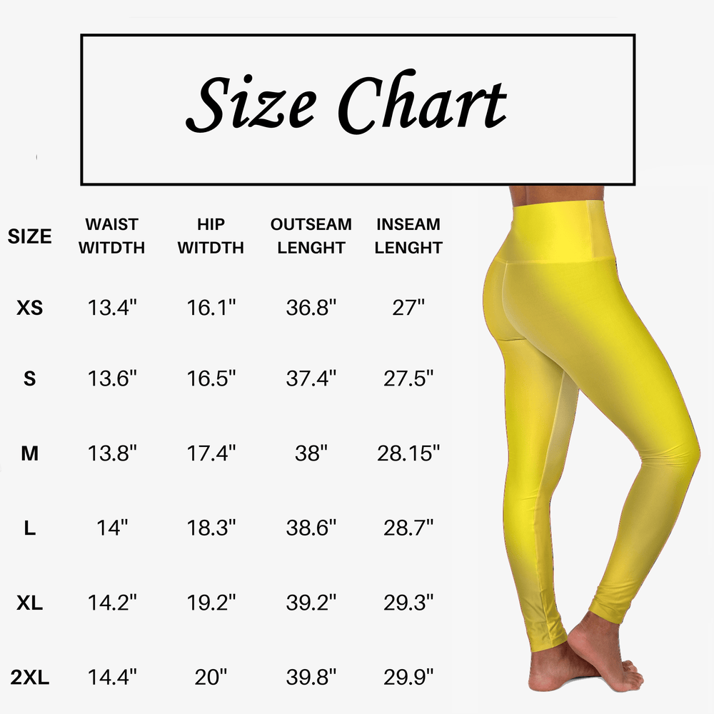 High Waist Yoga Leggings Vibrant Gradient Colored - Yellow