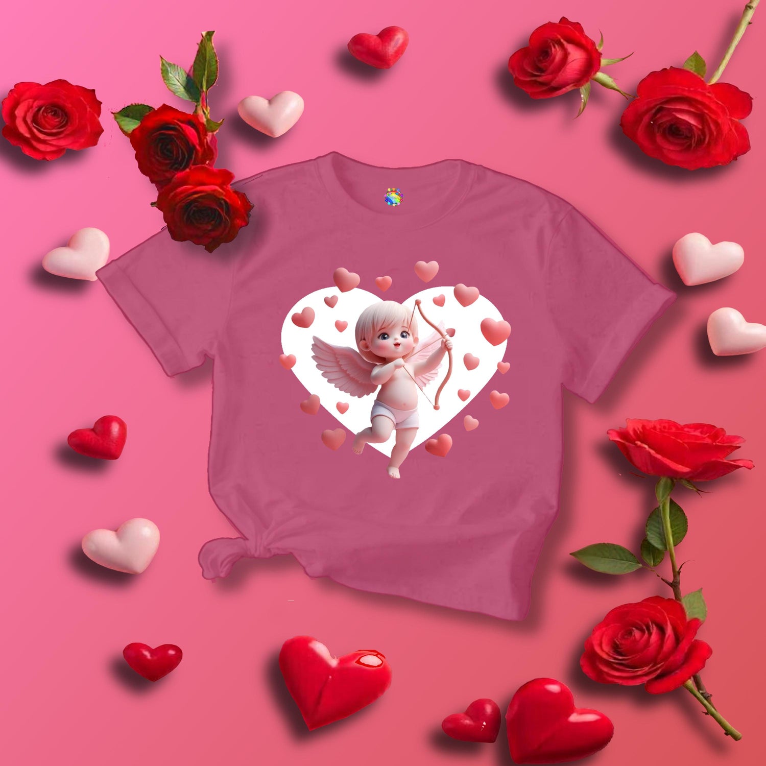 Cupid Love T-Shirt, Valentine's Day Tee For Women, Heart Arrow Shirt, Romantic Unisex Top, Cupid Valentine Shirt - Printspirationz