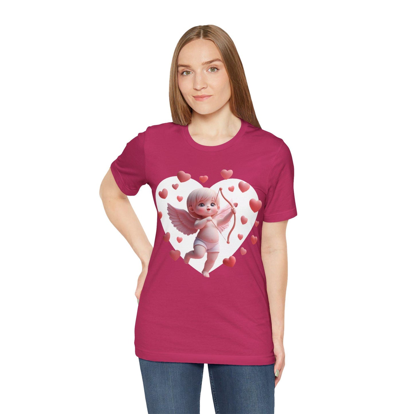Cupid Love T-Shirt, Valentine's Day Tee For Women, Heart Arrow Shirt, Romantic Unisex Top, Cupid Valentine Shirt - Printspirationz
