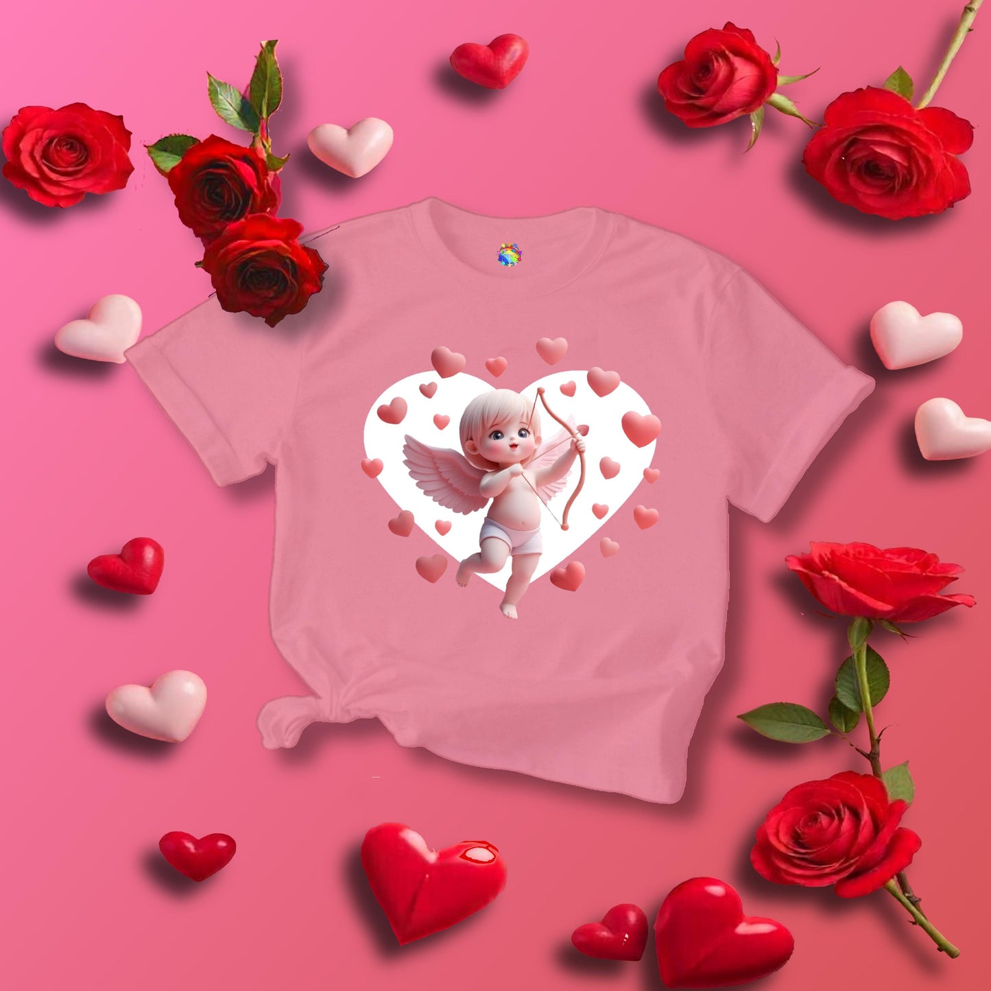 Cupid Love T-Shirt, Valentine's Day Tee For Women, Heart Arrow Shirt, Romantic Unisex Top, Cupid Valentine Shirt - Printspirationz