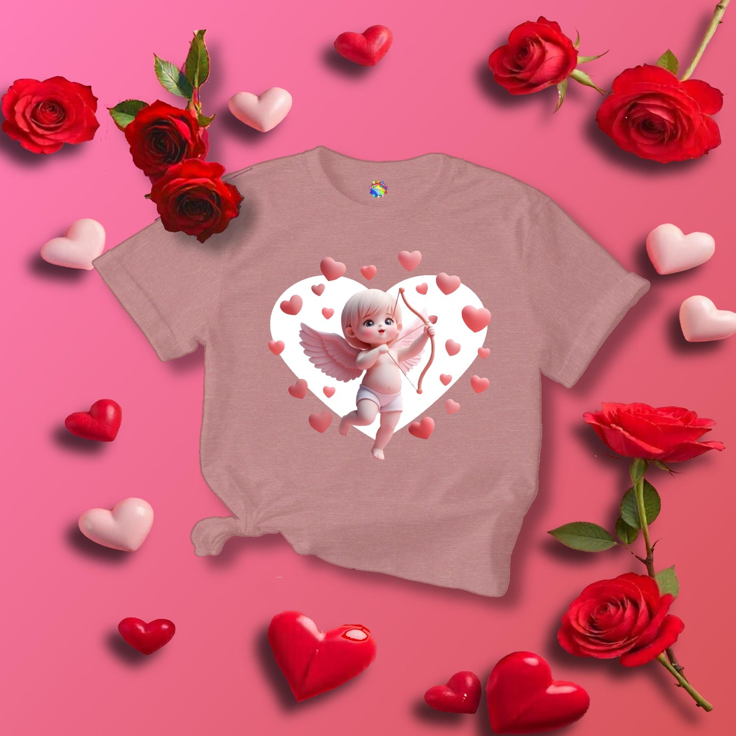 Cupid Love T-Shirt, Valentine's Day Tee For Women, Heart Arrow Shirt, Romantic Unisex Top, Cupid Valentine Shirt - Printspirationz