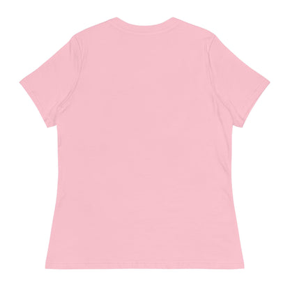 Valentine's Day Pink T-Shirt For Women with Adorable Heart Design - A Sweet Statement Piece! Women's Relaxed T-Shirt - Printspirationz