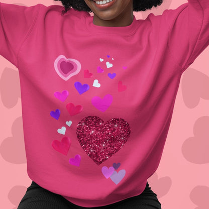 Cute Heart Pattern Top - Coquette Heart Shirt for Valentine's Day, Perfect Gift for Women Gift for Her, Gift for Women - Printspirationz