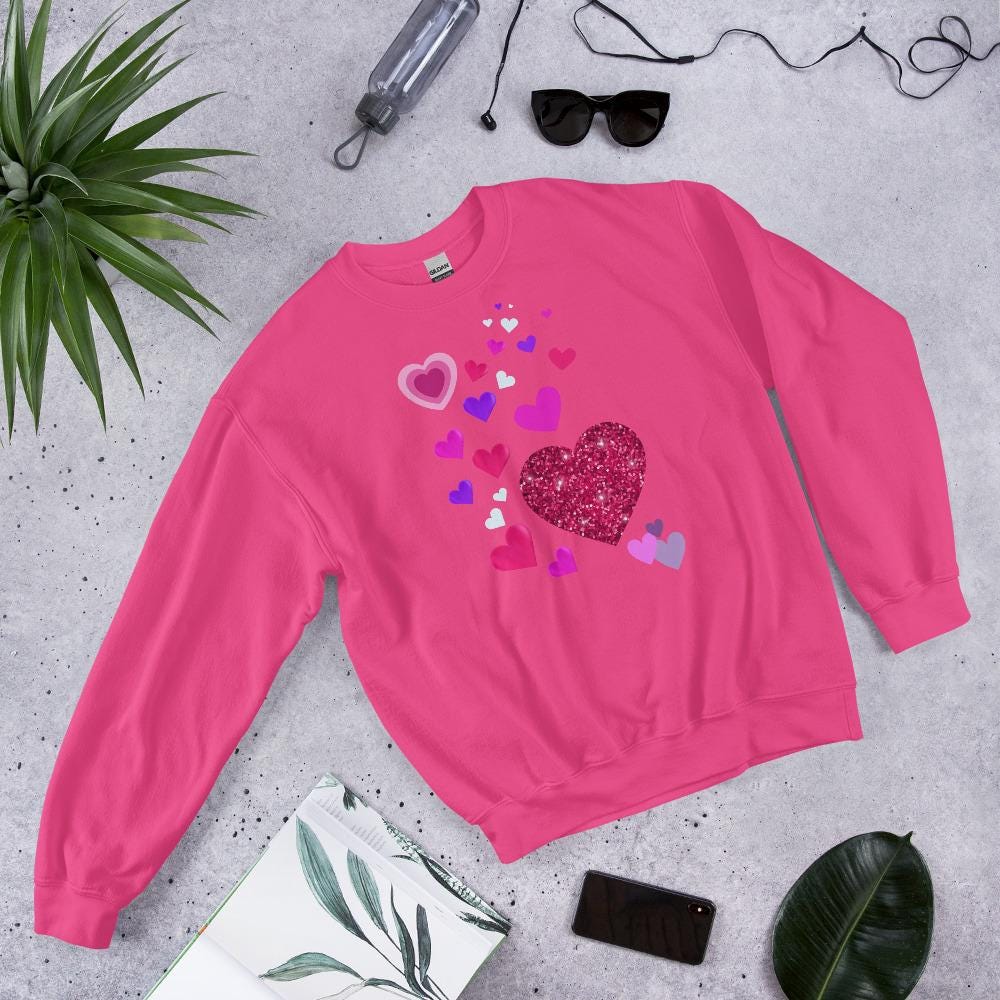 Cute Heart Pattern Top - Coquette Heart Shirt for Valentine's Day, Perfect Gift for Women Gift for Her, Gift for Women - Printspirationz
