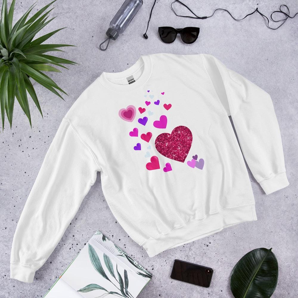Cute Heart Pattern Top - Coquette Heart Shirt for Valentine's Day, Perfect Gift for Women Gift for Her, Gift for Women - Printspirationz