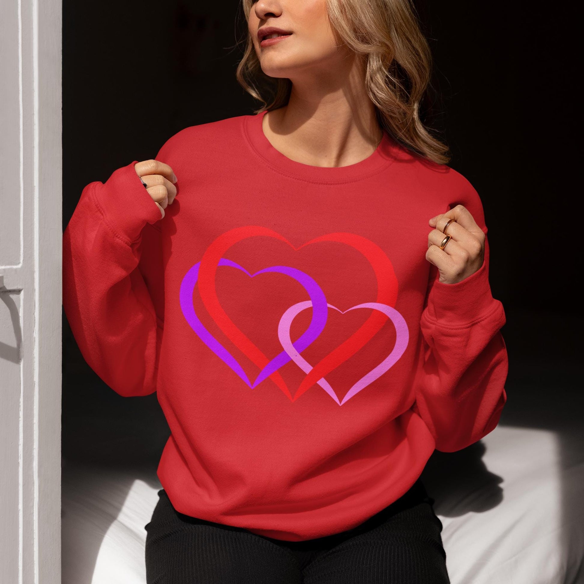 Delightful Coquette Heart Top - Valentine's Day Cozy Sweatshirt | Love-Inspired, Gift for Her, Gift for Women - Printspirationz