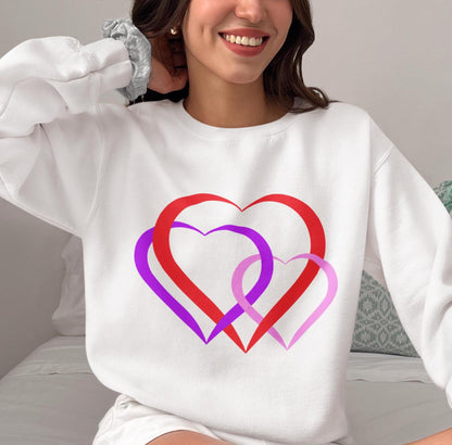 Delightful Coquette Heart Top - Valentine's Day Cozy Sweatshirt | Love-Inspired, Gift for Her, Gift for Women - Printspirationz