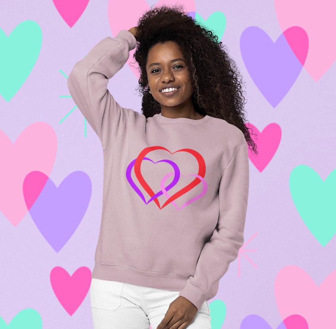 Delightful Coquette Heart Top - Valentine's Day Cozy Sweatshirt | Love-Inspired, Gift for Her, Gift for Women - Printspirationz