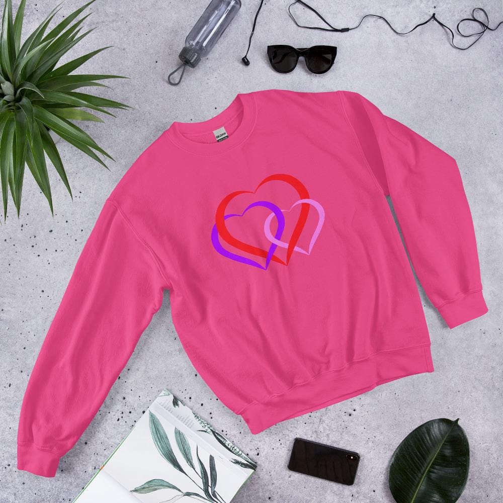 Delightful Coquette Heart Top - Valentine's Day Cozy Sweatshirt | Love-Inspired, Gift for Her, Gift for Women - Printspirationz