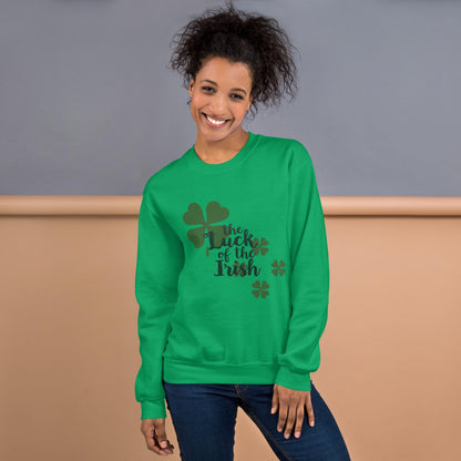 Luck of the Irish Green Shamrock Sweatshirt - Cozy St. Patrick's Day Apparel Unisex Sweatshirt - Printspirationz