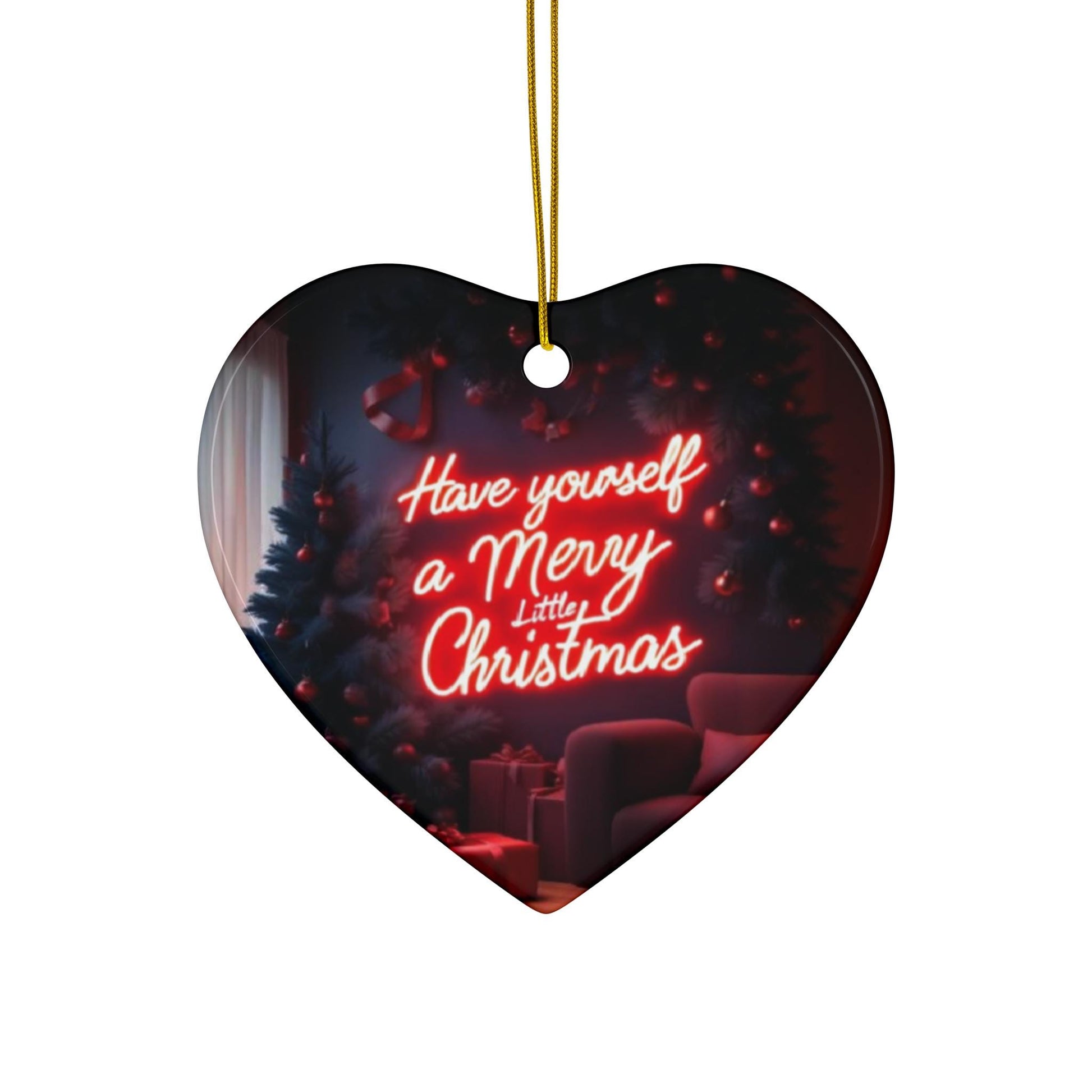 Ceramic Ornament, Festive Holiday Decor, Christmas Tree Decoration, Xmas Ornament, Holiday Gift, Ceramic Bauble, Have Yourself A Merry Xmas - Printspirationz