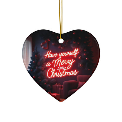 Ceramic Ornament, Festive Holiday Decor, Christmas Tree Decoration, Xmas Ornament, Holiday Gift, Ceramic Bauble, Have Yourself A Merry Xmas - Printspirationz