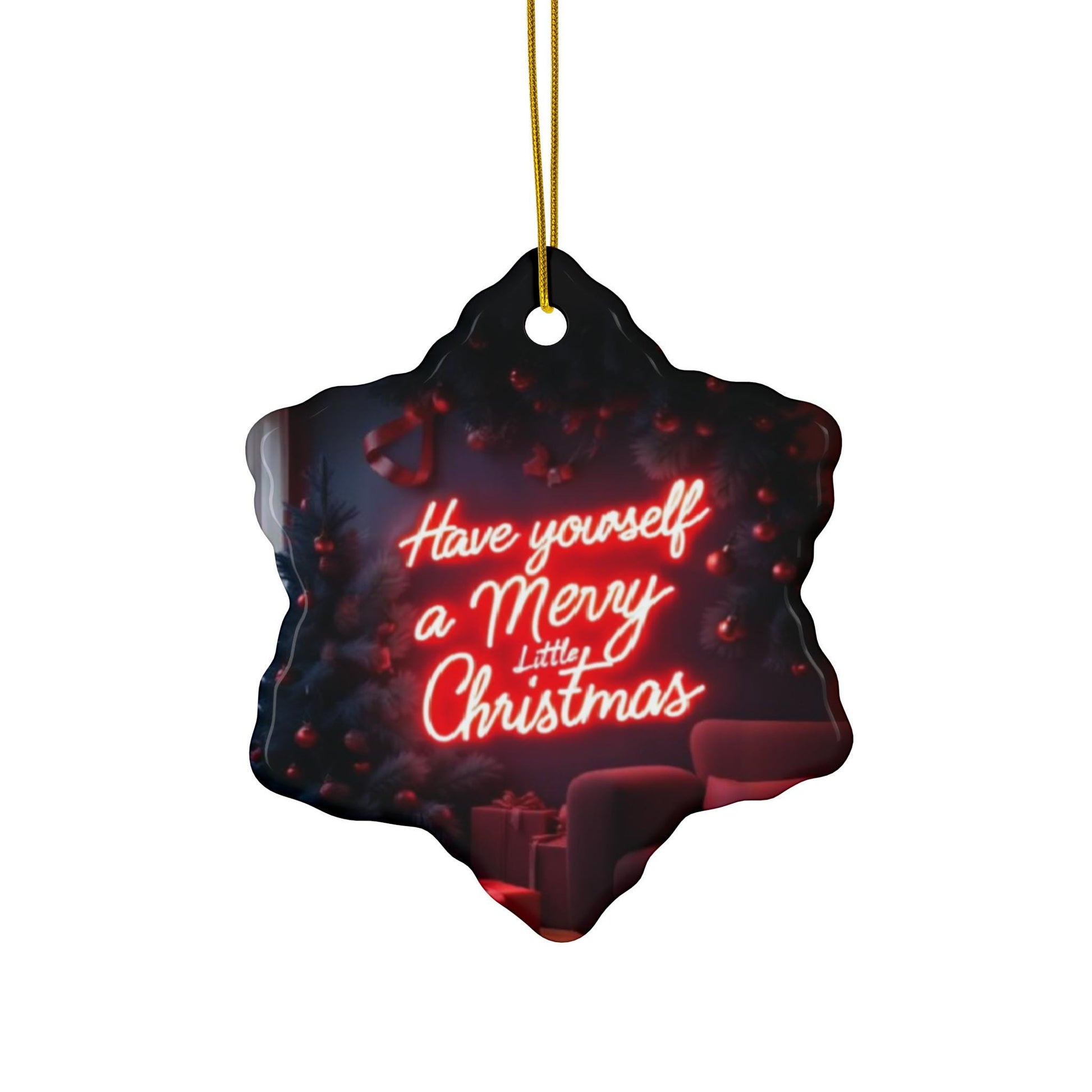 Ceramic Ornament, Festive Holiday Decor, Christmas Tree Decoration, Xmas Ornament, Holiday Gift, Ceramic Bauble, Have Yourself A Merry Xmas - Printspirationz