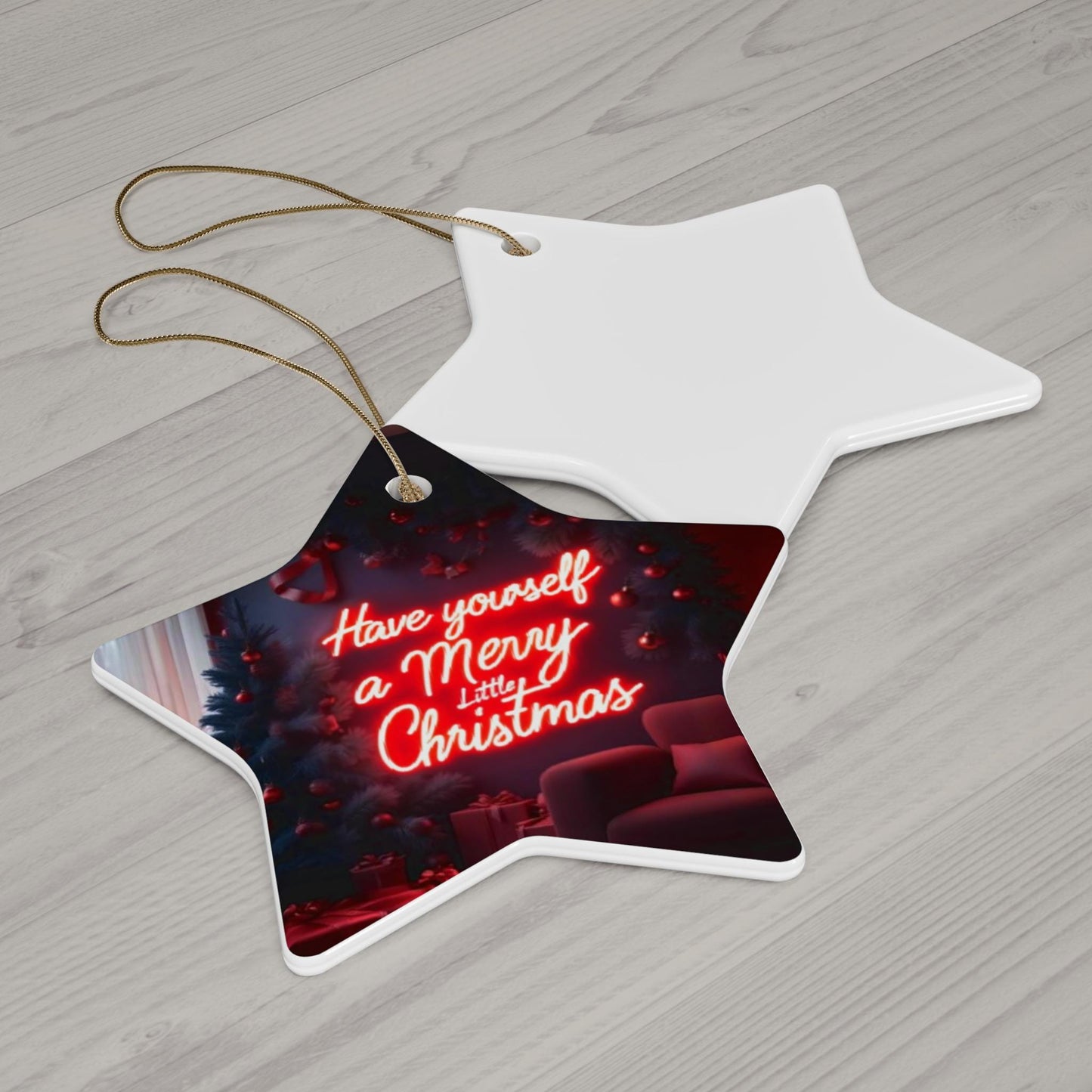 Ceramic Ornament, Festive Holiday Decor, Christmas Tree Decoration, Xmas Ornament, Holiday Gift, Ceramic Bauble, Have Yourself A Merry Xmas - Printspirationz