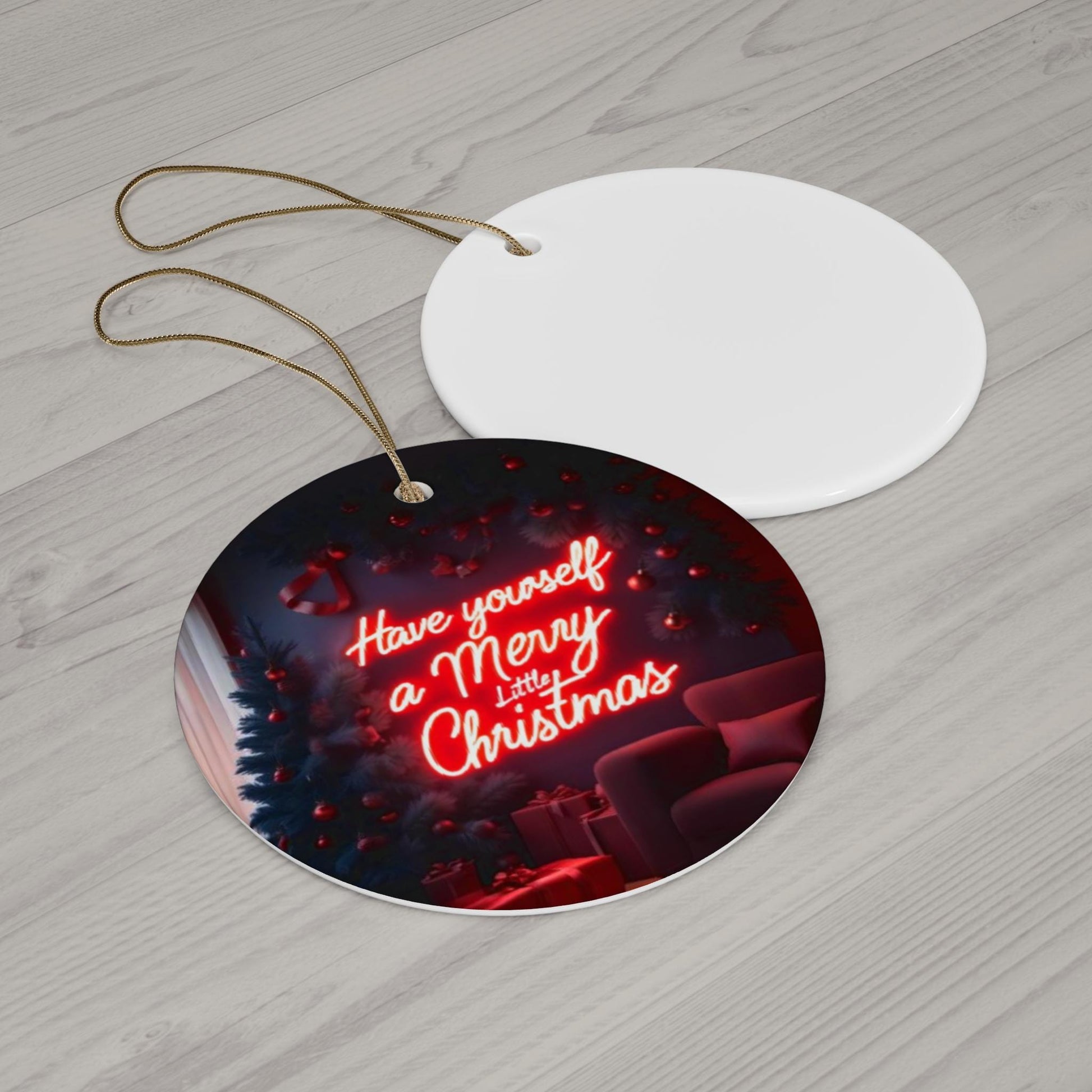 Ceramic Ornament, Festive Holiday Decor, Christmas Tree Decoration, Xmas Ornament, Holiday Gift, Ceramic Bauble, Have Yourself A Merry Xmas - Printspirationz
