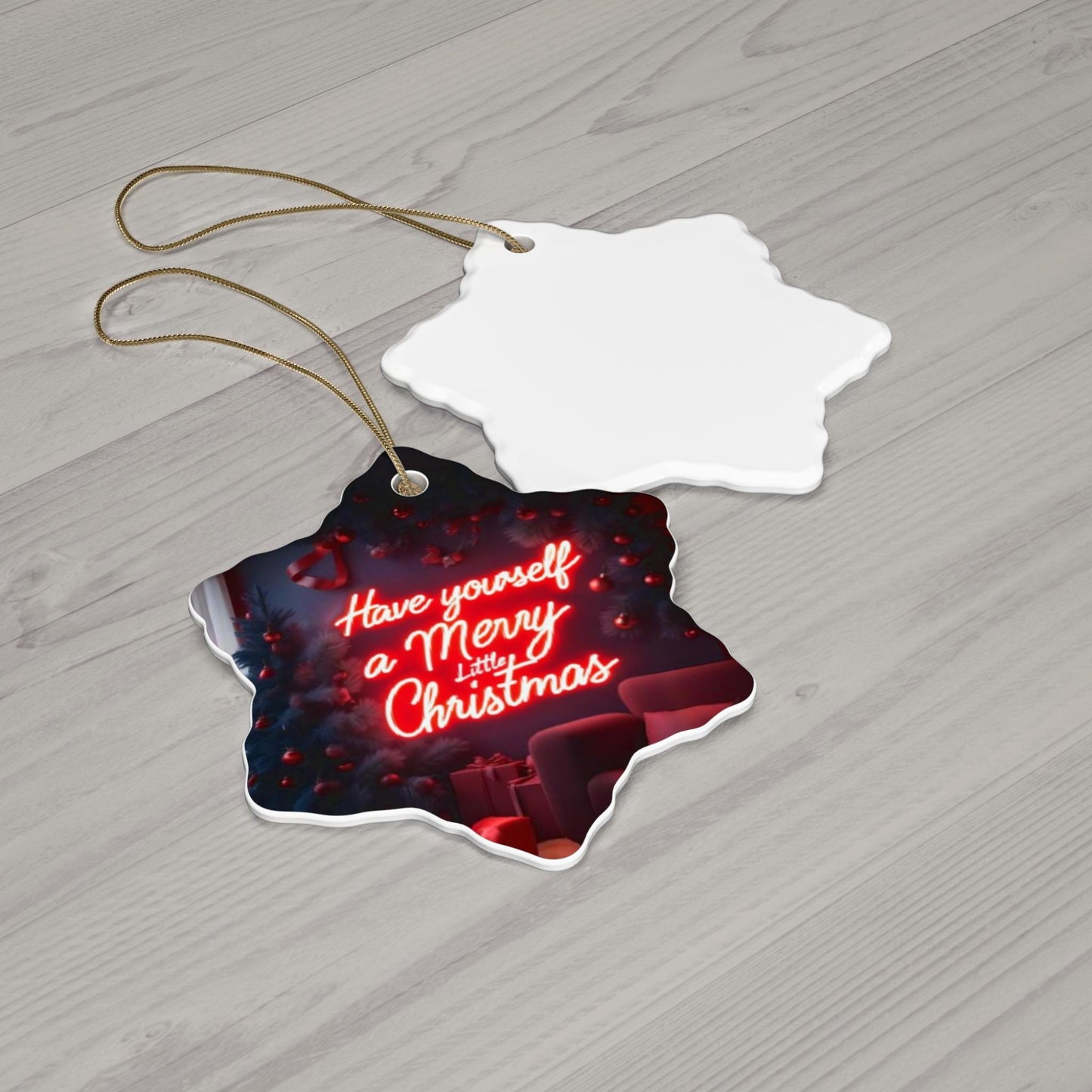 Ceramic Ornament, Festive Holiday Decor, Christmas Tree Decoration, Xmas Ornament, Holiday Gift, Ceramic Bauble, Have Yourself A Merry Xmas - Printspirationz