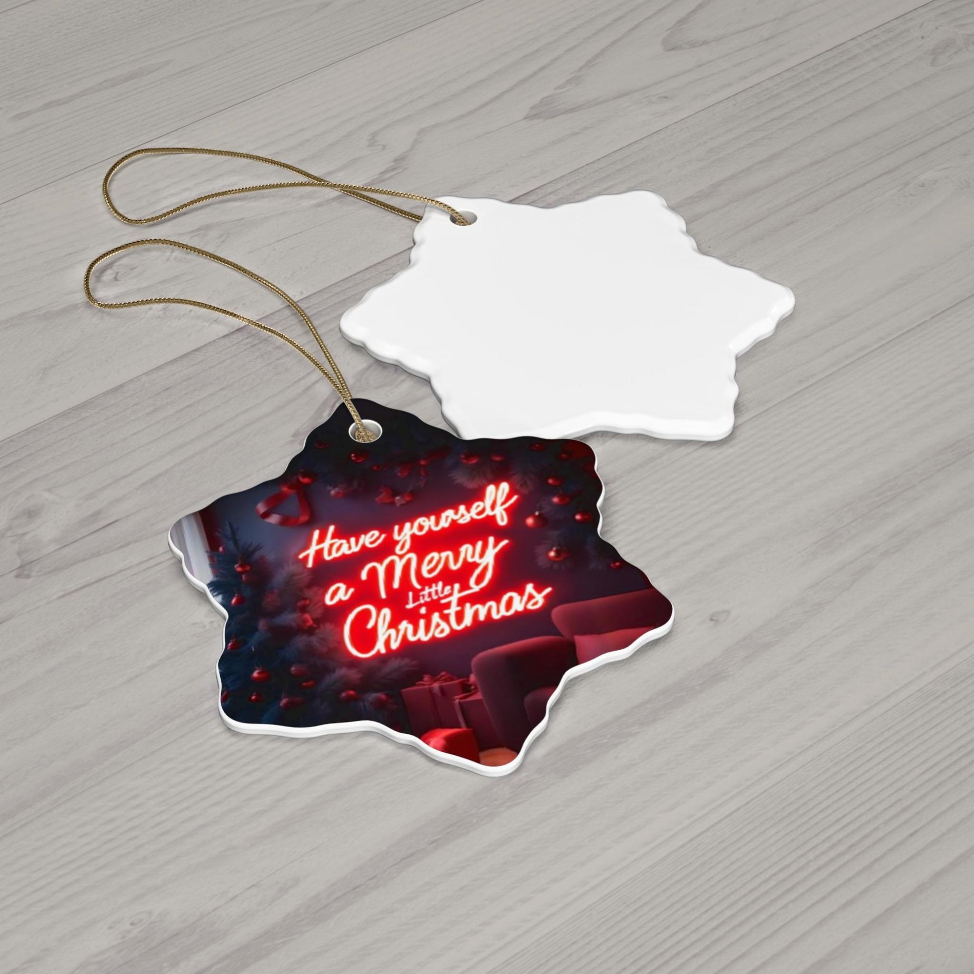 Ceramic Ornament, Festive Holiday Decor, Christmas Tree Decoration, Xmas Ornament, Holiday Gift, Ceramic Bauble, Have Yourself A Merry Xmas - Printspirationz