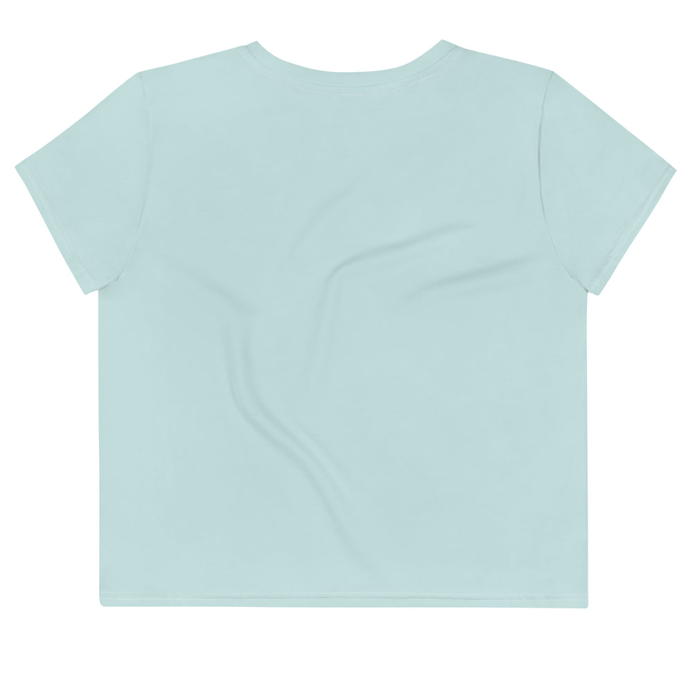 Aqua Crop Tee with Proverbs 31 Bible Verse - Inspirational Christian Women's Shirt