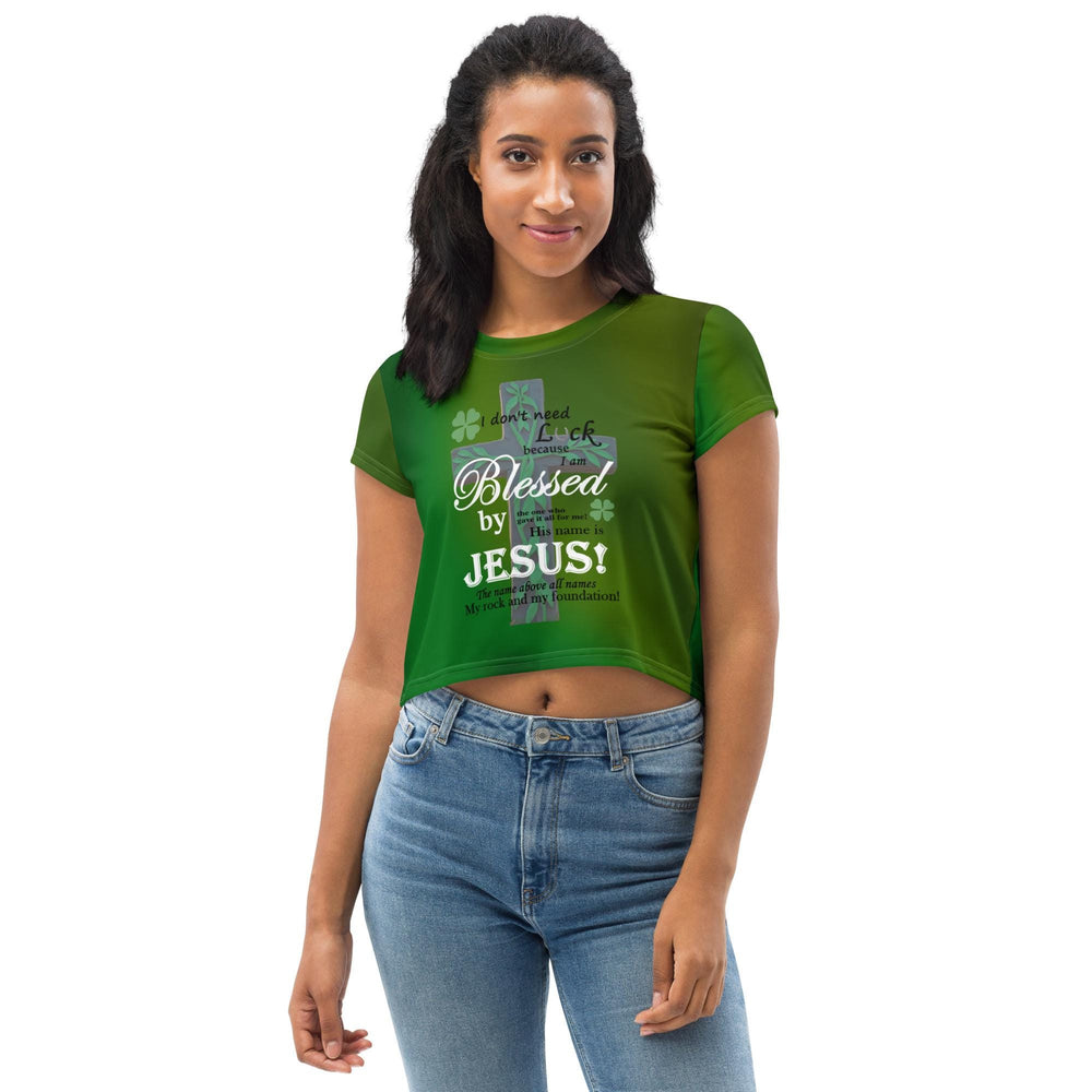 Blessed, not Lucky: Christian St Patrick's Day Crop Top - Perfect for Celebrations!