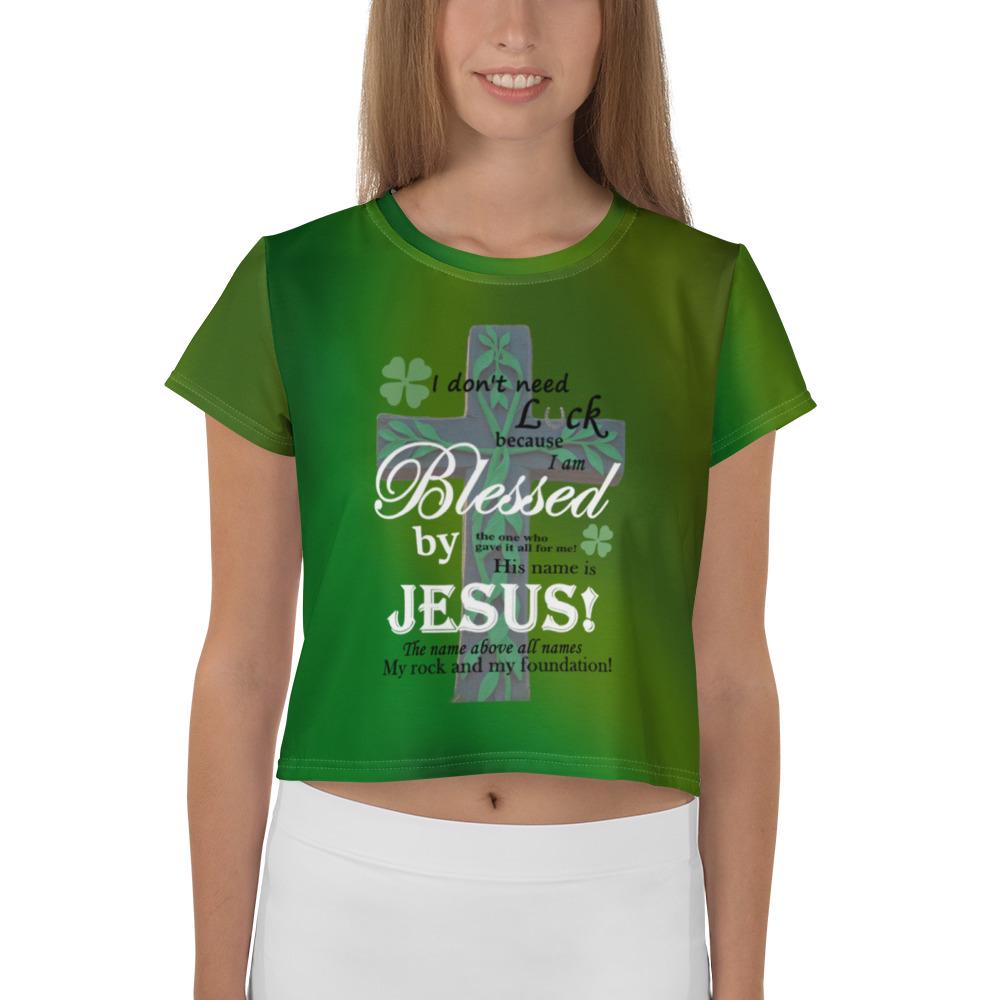 Blessed, not Lucky: Christian St Patrick's Day Crop Top - Perfect for Celebrations!