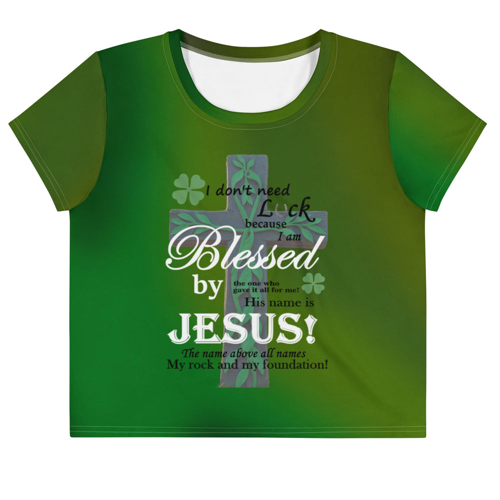 Blessed, not Lucky: Christian St Patrick's Day Crop Top - Perfect for Celebrations!