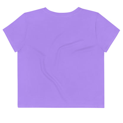 Faith Inspired Crop Tee For Women in Light Purple with Heart and Bible Verse - Trendy Graphic T-Shirt - Printspirationz