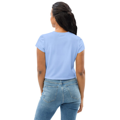 Faith Inspired Crop Tee For Women Rainbow Background with Bible Verse - Trendy Graphic T-Shirt - Printspirationz