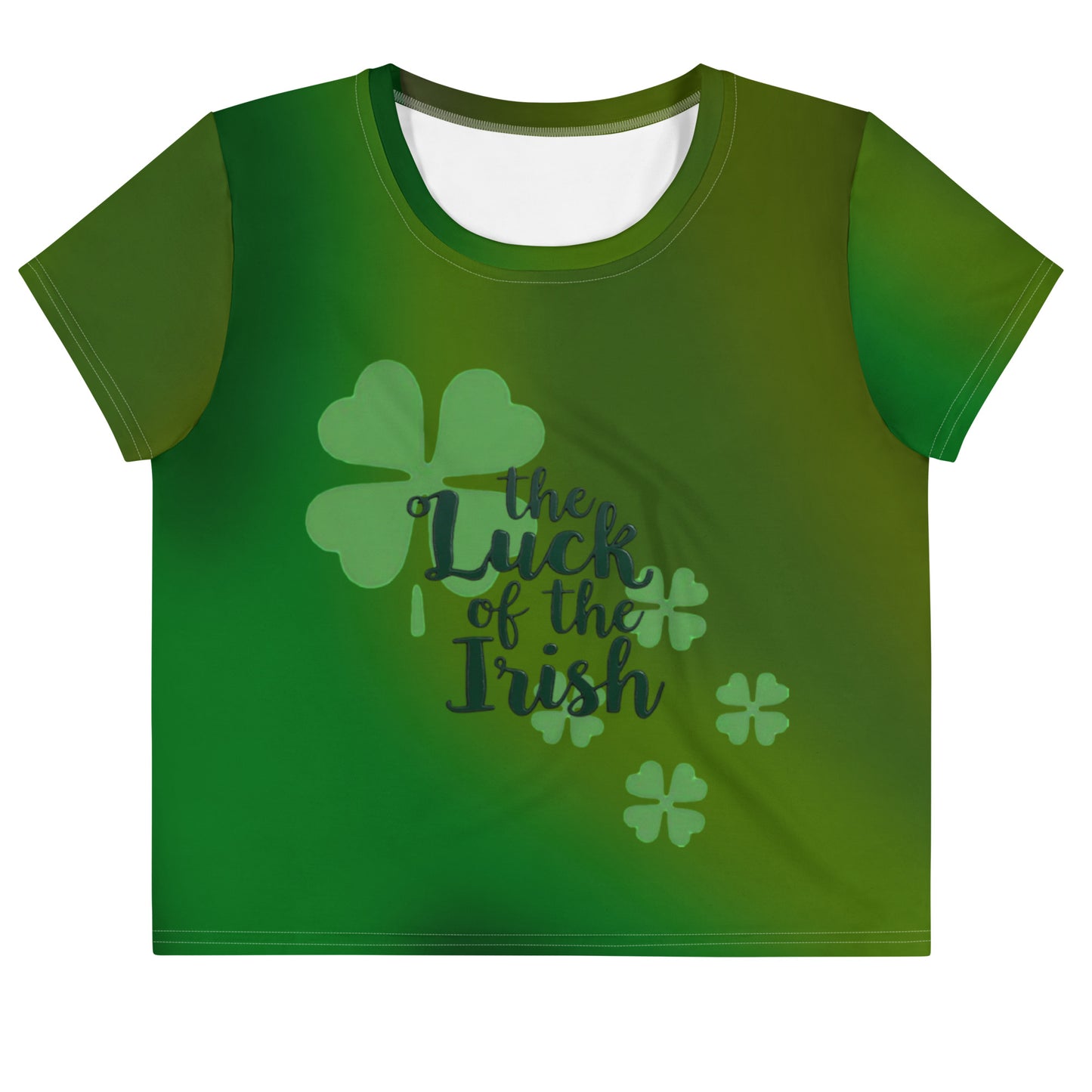 St. Patrick's Day Luck of the Irish Crop Top | Festive Green Tee for Celebrating in Style - Printspirationz