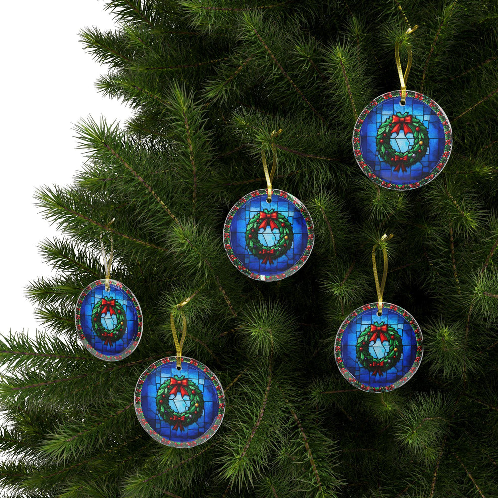 Glass Ornaments, Christmas Decor, Stained Glass Holiday Decoration, Xmas Tree Ornaments, Festive Home Decor, Handmade Glass Gifts