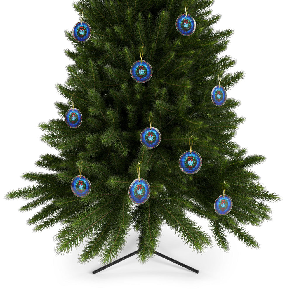 Glass Ornaments, Christmas Decor, Stained Glass Holiday Decoration, Xmas Tree Ornaments, Festive Home Decor, Handmade Glass Gifts