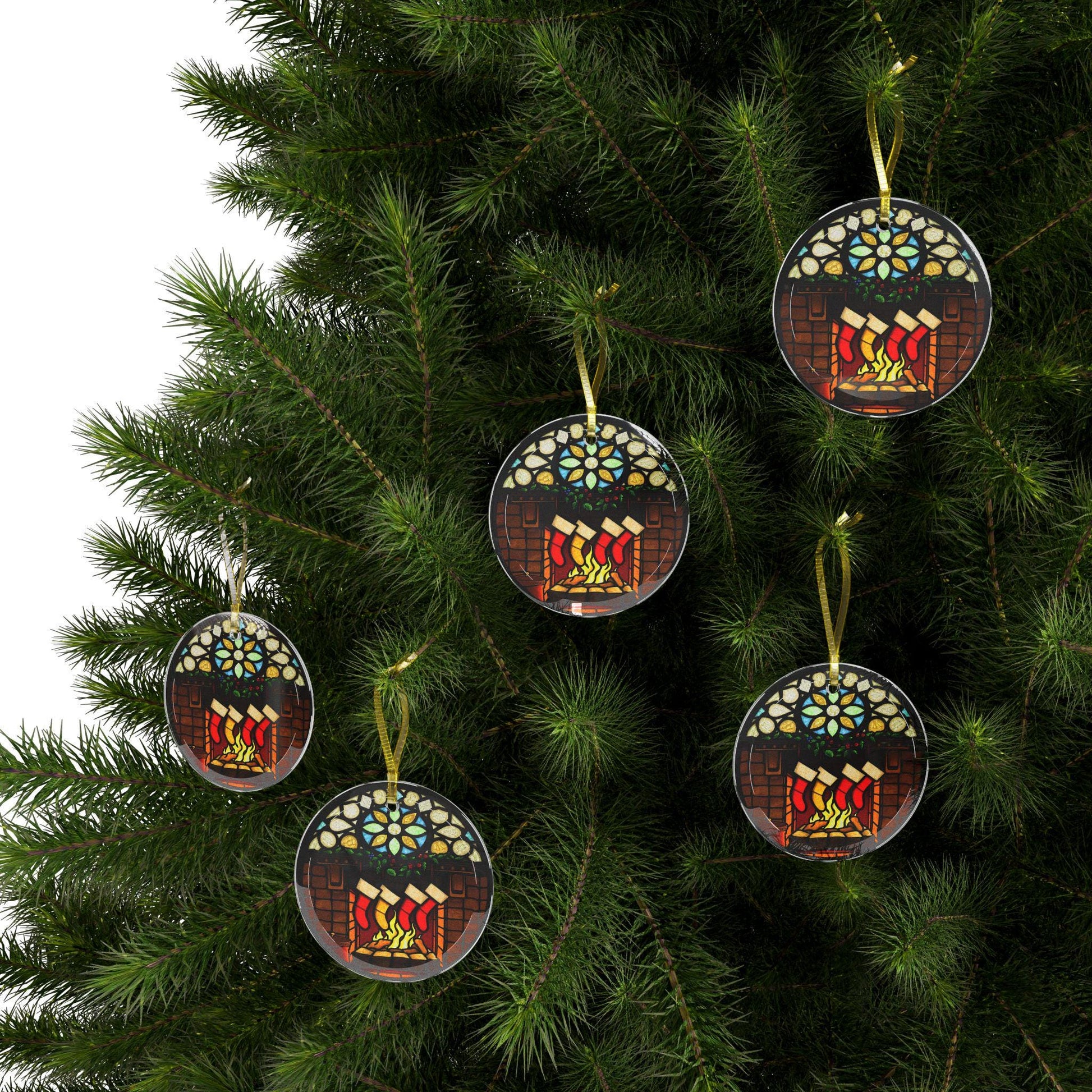 Glass Ornaments, Christmas Tree Decor, Holiday Home Decor, Winter Ornament Set, Festive Glass Baubles, Xmas Decoration - Printspirationz