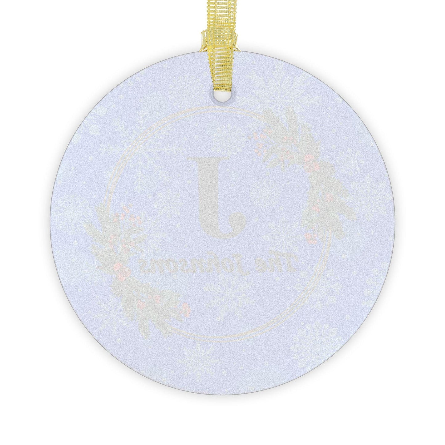 Glass Ornaments, Family Monogram Christmas Tree Decoration, Holiday Gift, Personalized Bauble, Xmas Ornament, Festive Decor, Custom Keepsake - Printspirationz