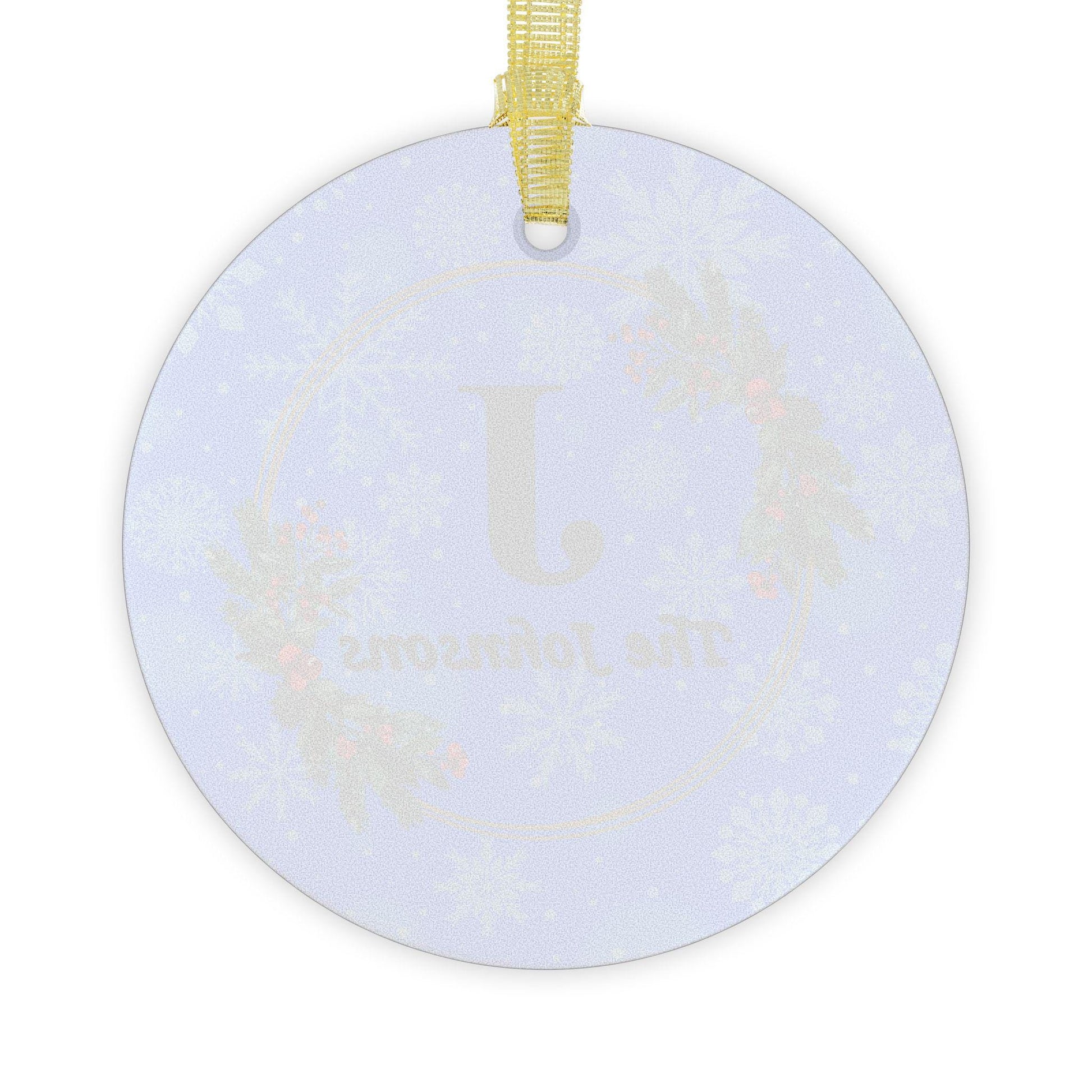 Glass Ornaments, Family Monogram Christmas Tree Decoration, Holiday Gift, Personalized Bauble, Xmas Ornament, Festive Decor, Custom Keepsake - Printspirationz