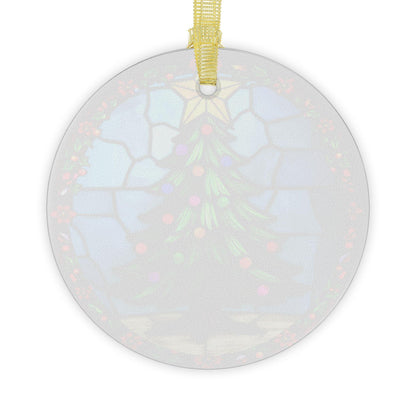 Glass Ornaments - Stained Glass Christmas Tree Decoration, Holiday Baubles, Xmas Tree Decor, Festive Hanging Ornament, Tree Decoration - Printspirationz