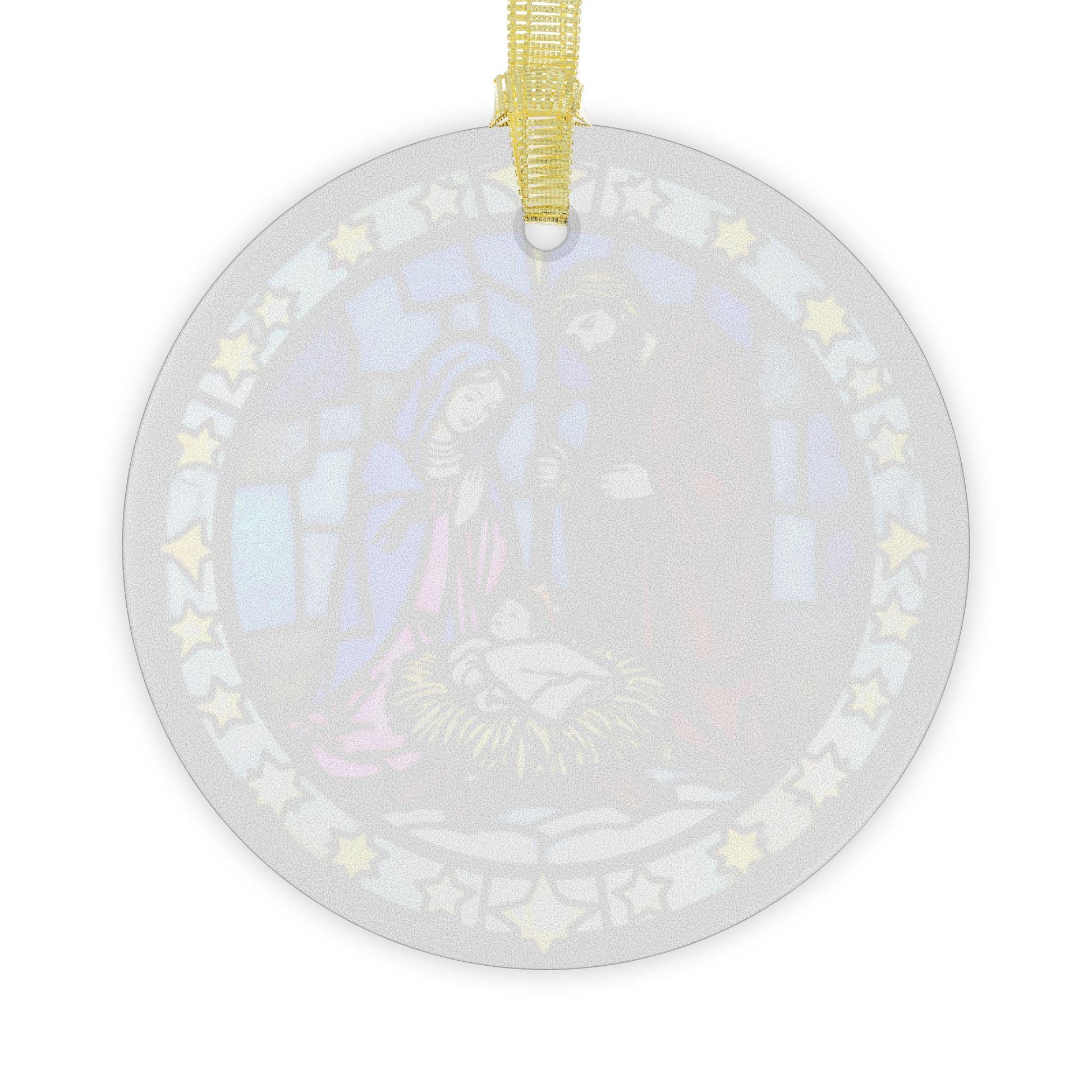 Stained Glass Nativity Ornament, Christmas Tree Decor, Holiday Gift, Religious Decoration, Christian Ornament, Unique Glass Decor - Printspirationz