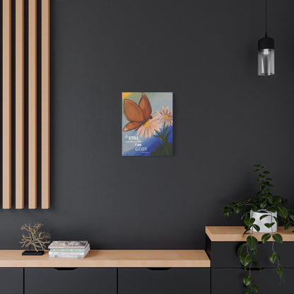 Butterfly Canvas Wall Art, Inspirational Home Decor, Be Still and Know That I Am God! Motivational Art, Religious Gift, Nature Wall Decor - Printspirationz