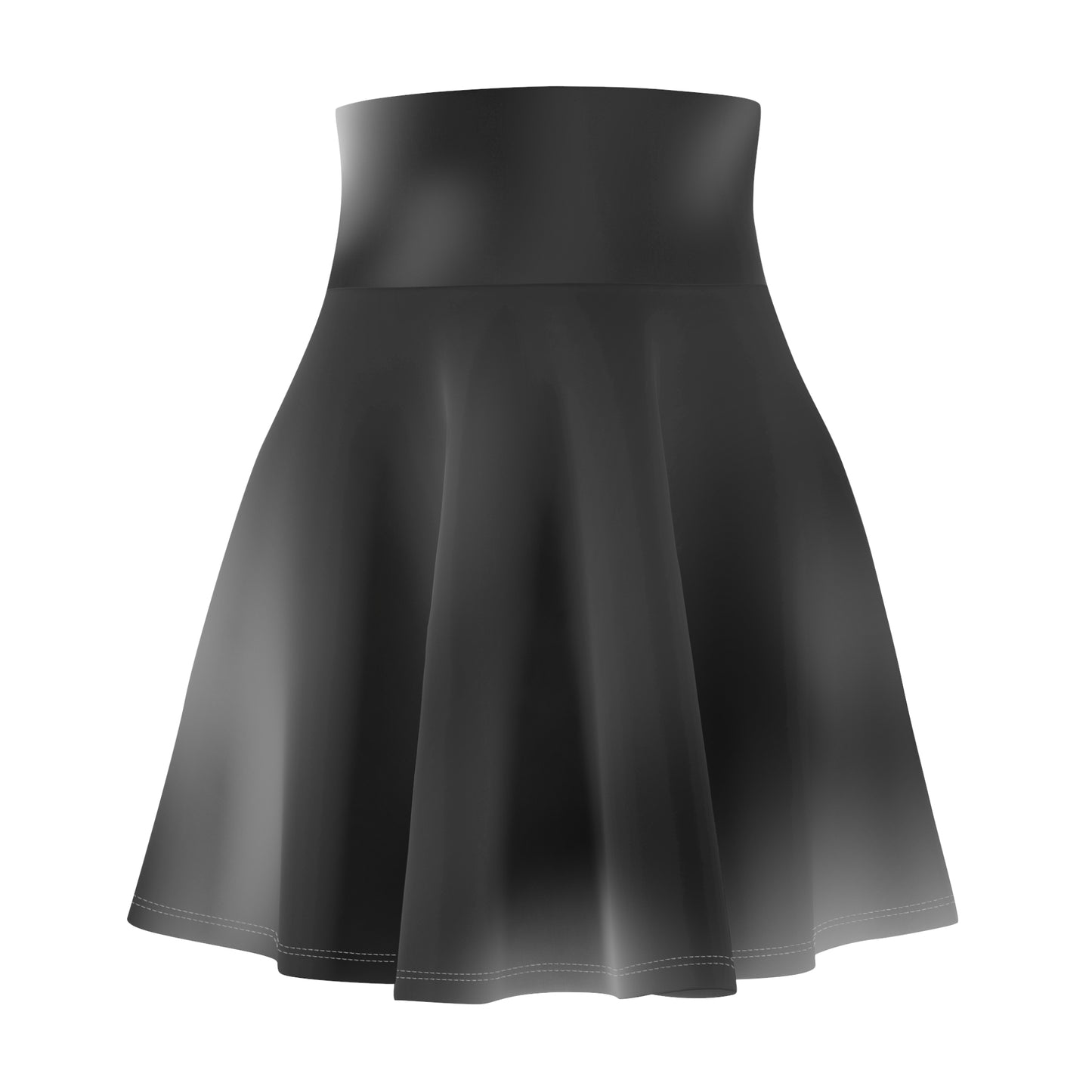 Black Gradient Colored Skater Skirt - Versatile High Waist Ombre - Perfect for Mixing and Matching Colors (AOP) - Printspirationz