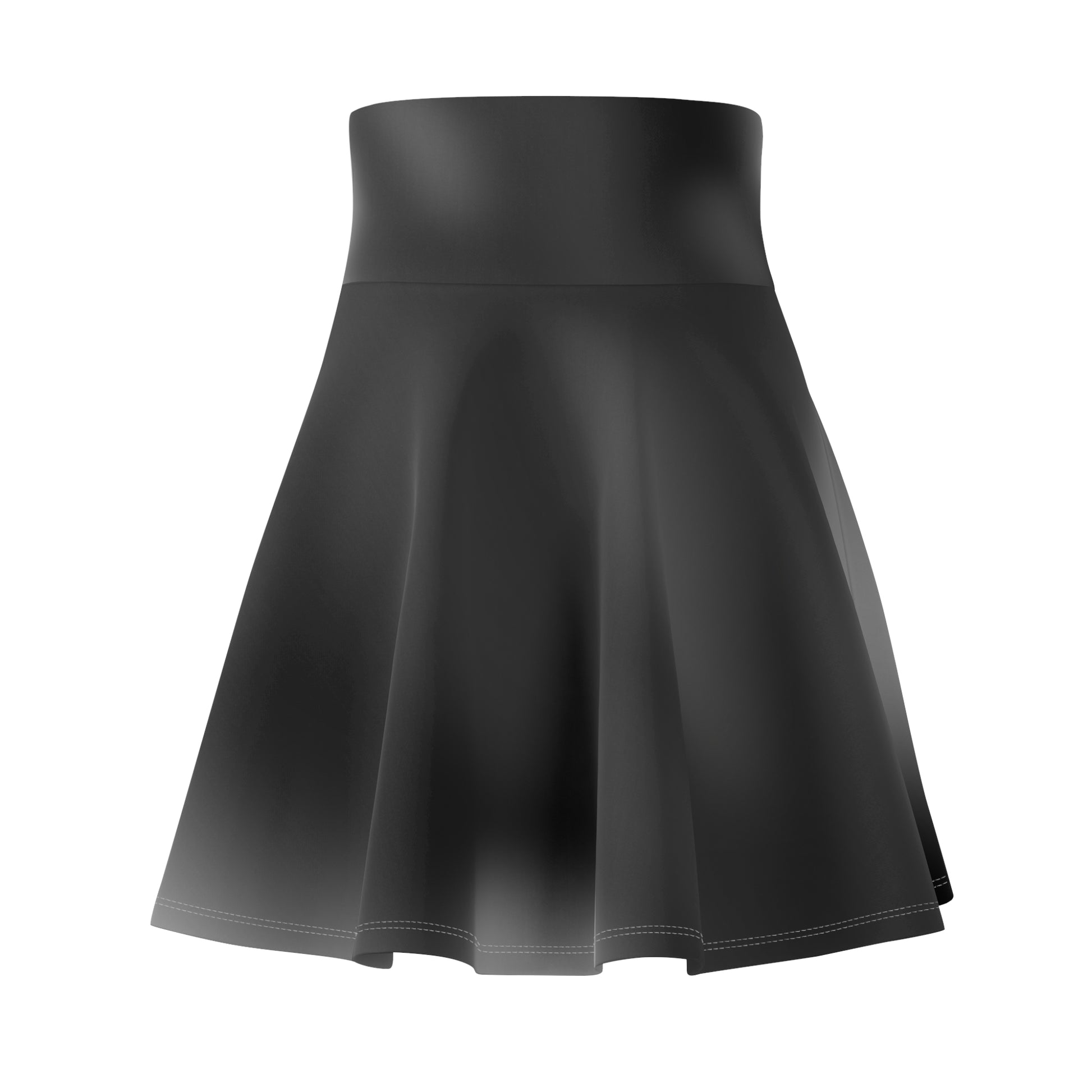 Black Gradient Colored Skater Skirt - Versatile High Waist Ombre - Perfect for Mixing and Matching Colors (AOP) - Printspirationz