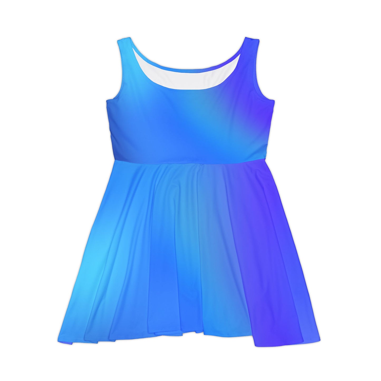 Blue Gradient Colored Skater Dress - Perfect for any Occasion - Printspirationz