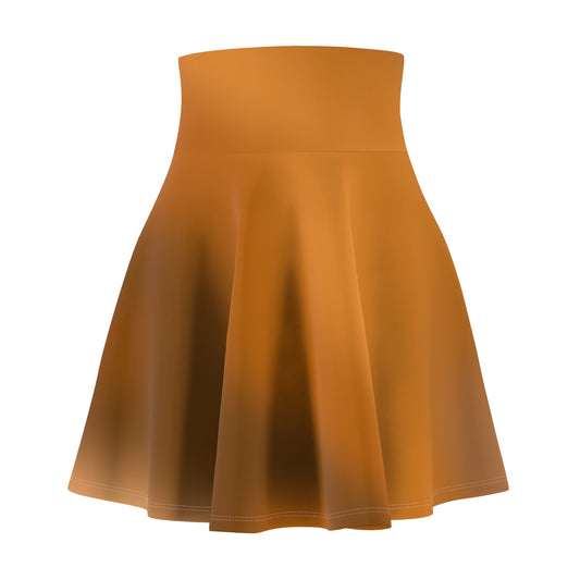 Brown Gradient Colored Skater Skirt - Versatile High Waist Ombre - Perfect for Mixing and Matching Colors (AOP) - Printspirationz