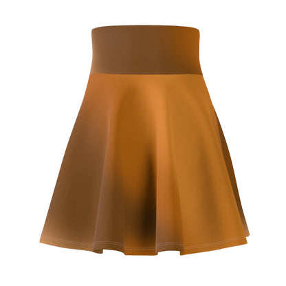 Brown Gradient Colored Skater Skirt - Versatile High Waist Ombre - Perfect for Mixing and Matching Colors (AOP) - Printspirationz