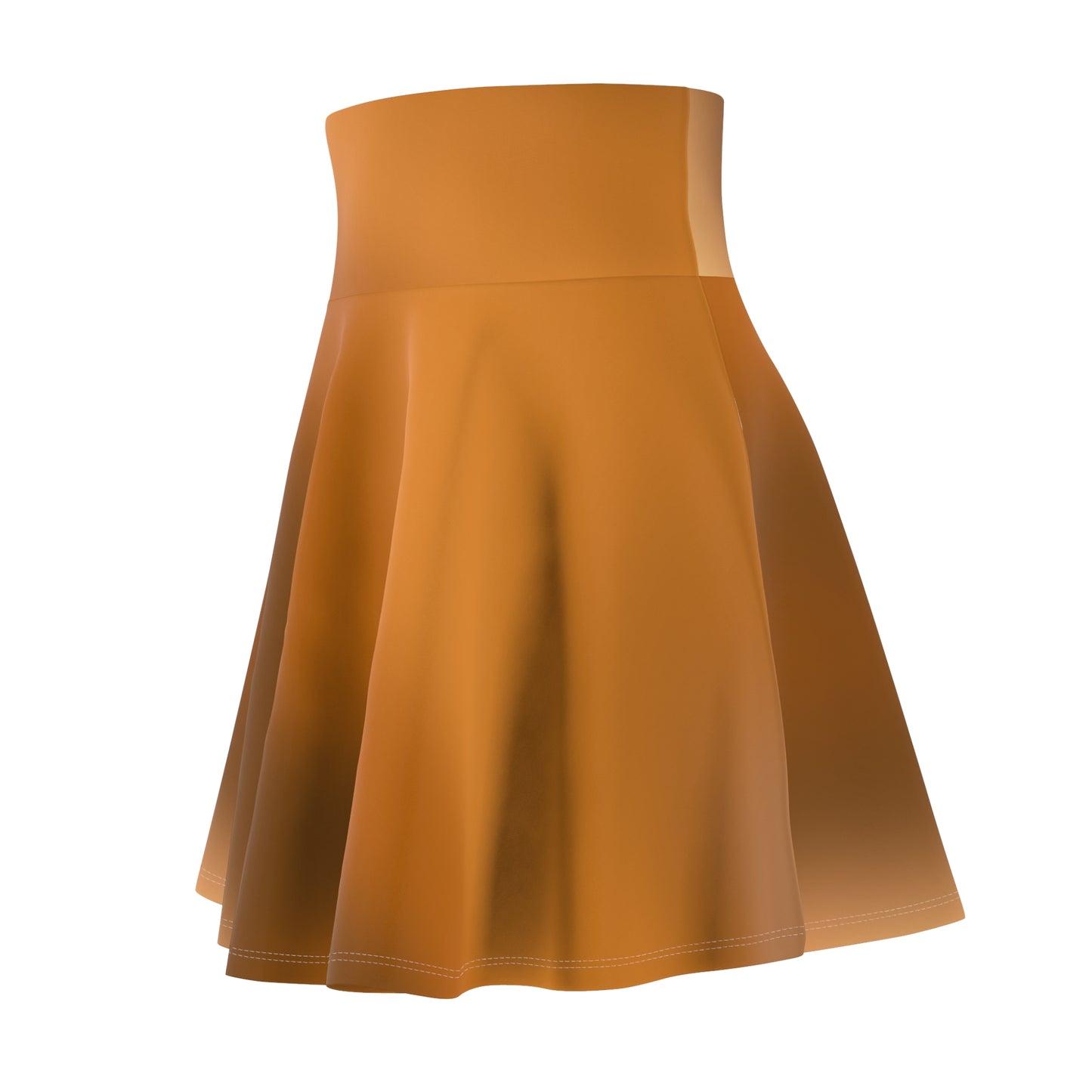Brown Gradient Colored Skater Skirt - Versatile High Waist Ombre - Perfect for Mixing and Matching Colors (AOP) - Printspirationz