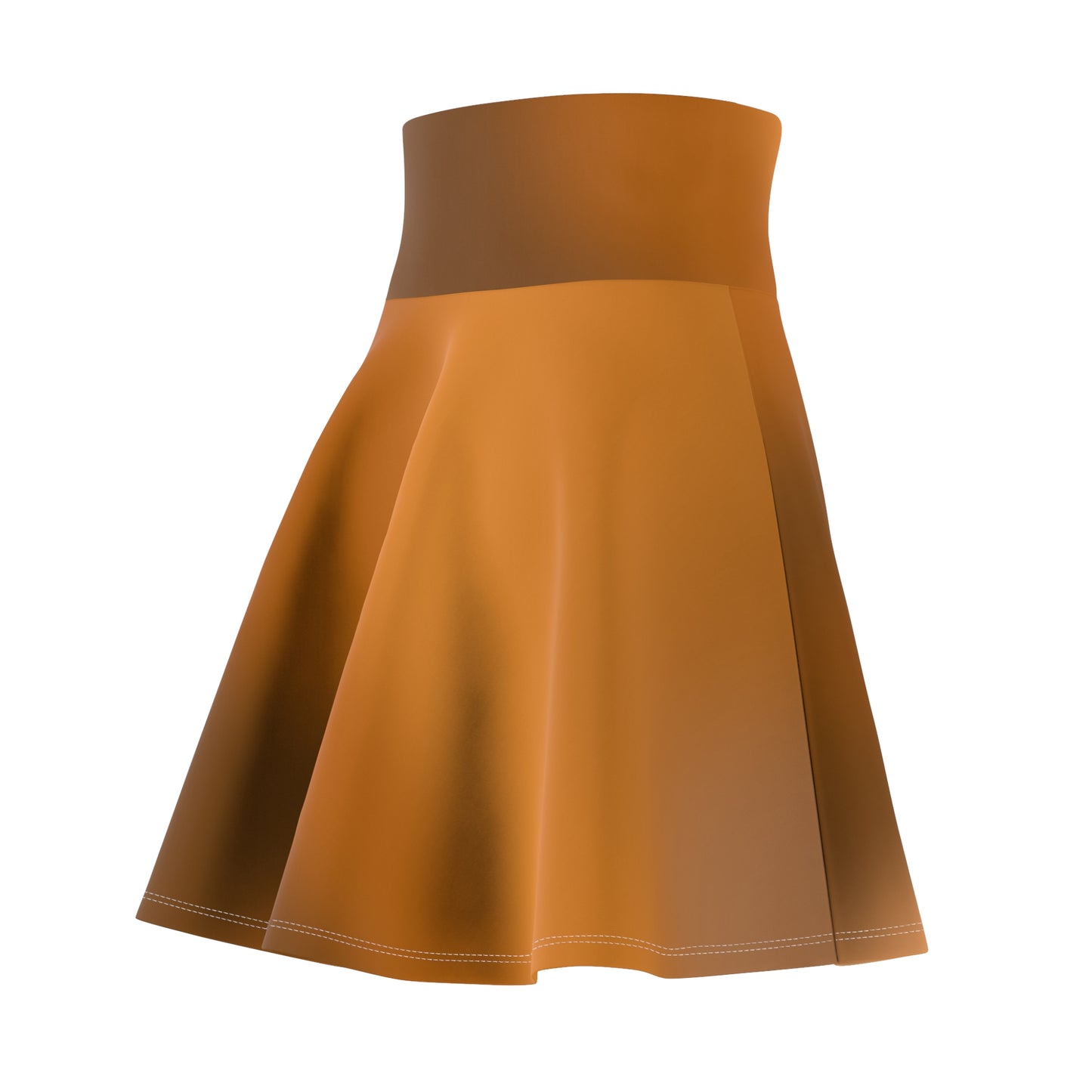 Brown Gradient Colored Skater Skirt - Versatile High Waist Ombre - Perfect for Mixing and Matching Colors (AOP) - Printspirationz