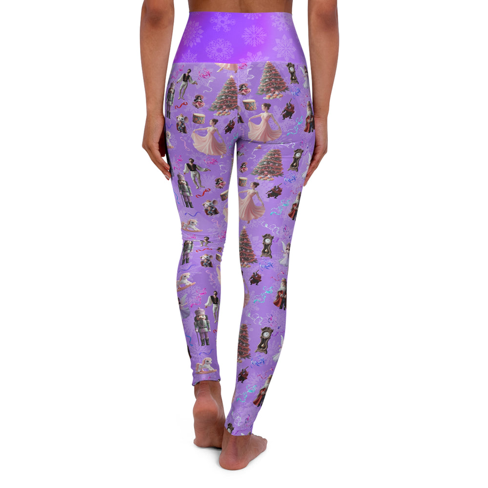 Christmas Yoga Leggings, The Nutcracker Suite Purple Gradient Print, Tights, Activewear, Dance Pants, Ballet Inspired Clothing, Kawaii Art