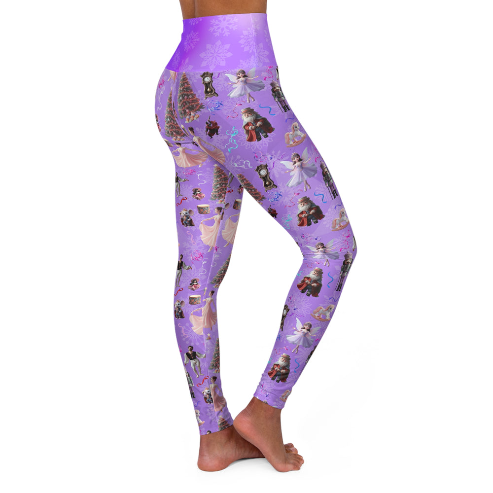 Christmas Yoga Leggings, The Nutcracker Suite Purple Gradient Print, Tights, Activewear, Dance Pants, Ballet Inspired Clothing, Kawaii Art