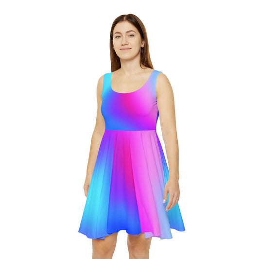 Cool Hue Colors Skater Dress - Fun & Flirty Style for Any Occasion - Printspirationz