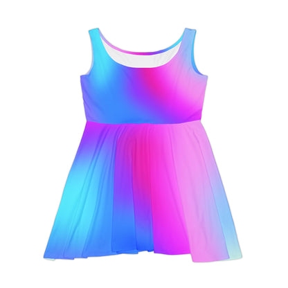 Cool Hue Colors Skater Dress - Fun & Flirty Style for Any Occasion - Printspirationz