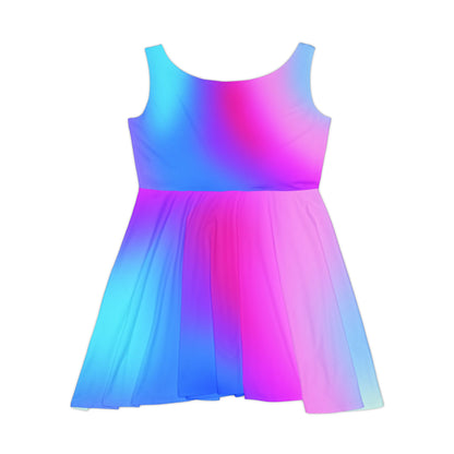 Cool Hue Colors Skater Dress - Fun & Flirty Style for Any Occasion - Printspirationz