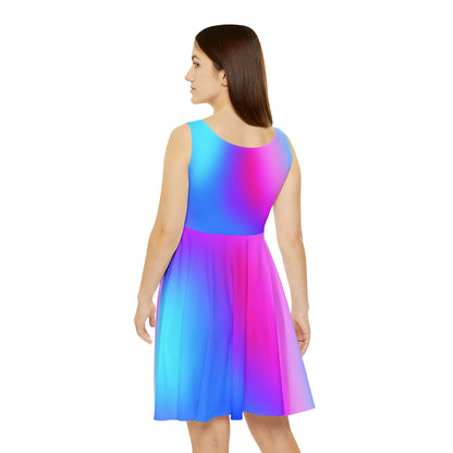 Cool Hue Colors Skater Dress - Fun & Flirty Style for Any Occasion - Printspirationz